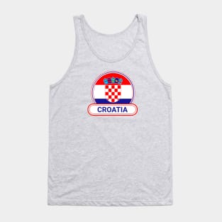 Croatia Country Badge - Croatia Flag Tank Top